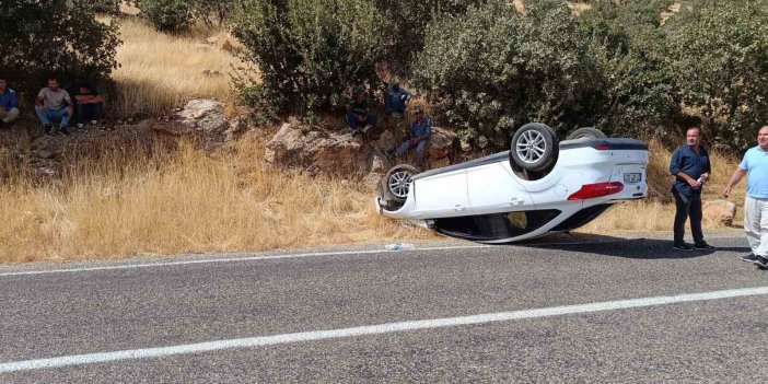 Mardin’de otomobil takla attı