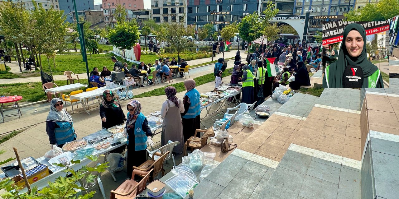 Yüksekova’da Gazze yararına kermes düzenlendi