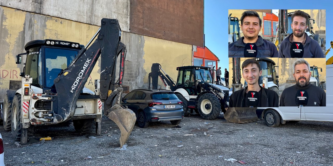 Yüksekova’da operatörlerin isyanı: Mazot pahalı, makineler boşta