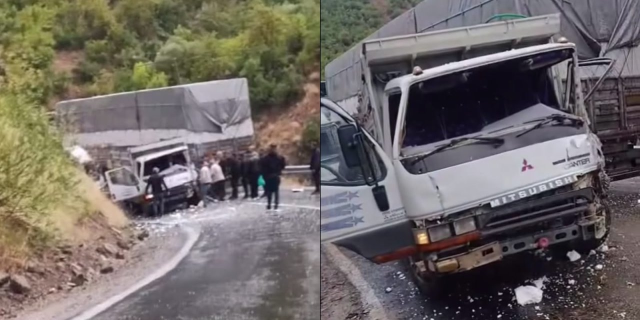 Yüksekova-Şemdinli yolunda tır ile 2 kamyon çarpıştı: 1 yaralı