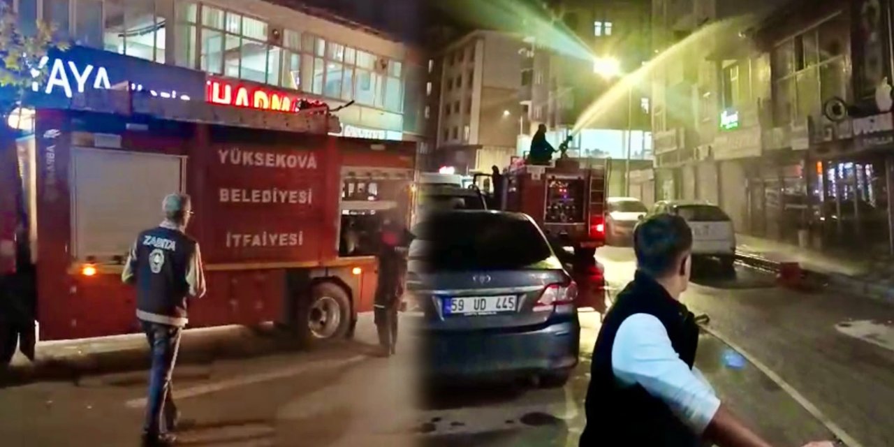 Yüksekova’da ekmek fırınının çatı katında yangın çıktı