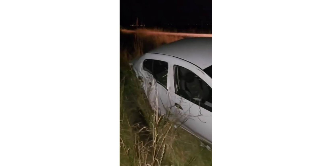 Diyarbakır’da araç yoldan çıkıp takla attı: 1 yaralı