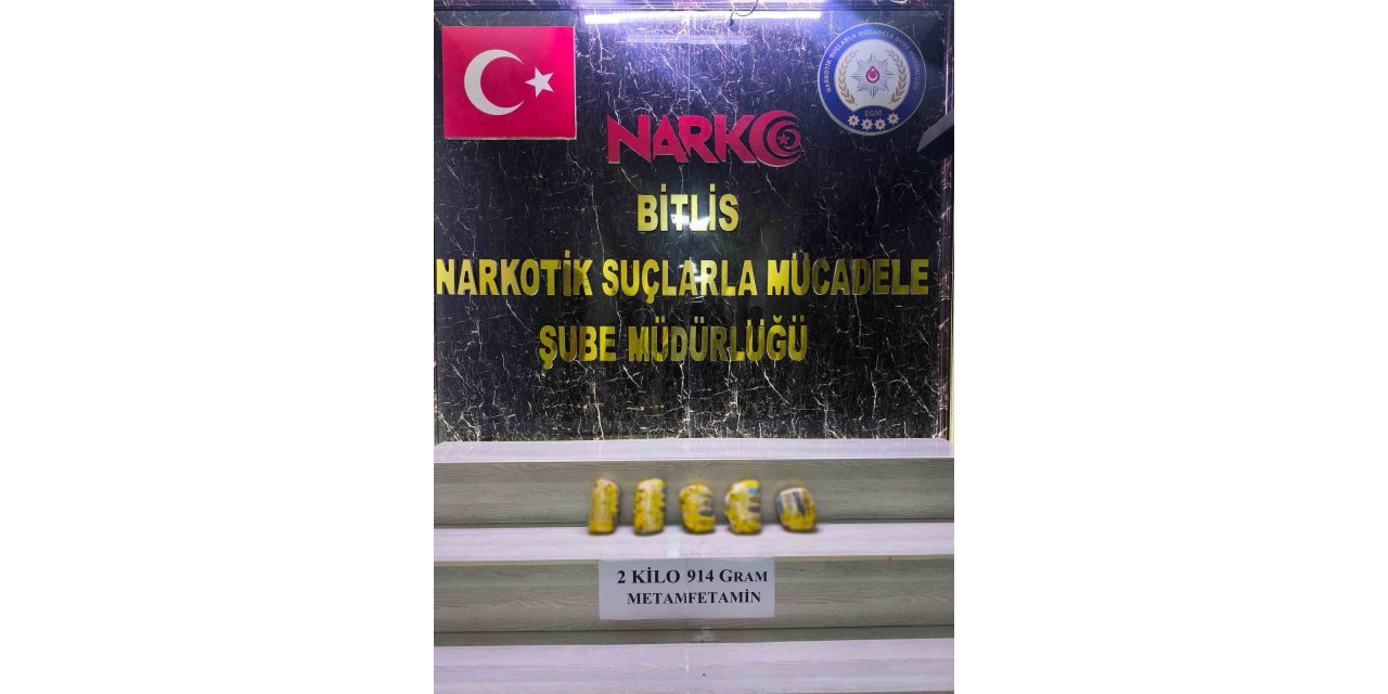 Tatvan’da 2 kilo 914 gram metamfetamin ele geçirildi