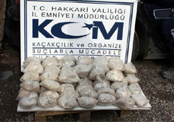 Hakkari'de operasyon: 126 kilogram eroin yakalandı