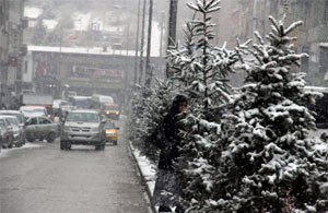 Hakkari'de kar yağışı aniden bastırdı