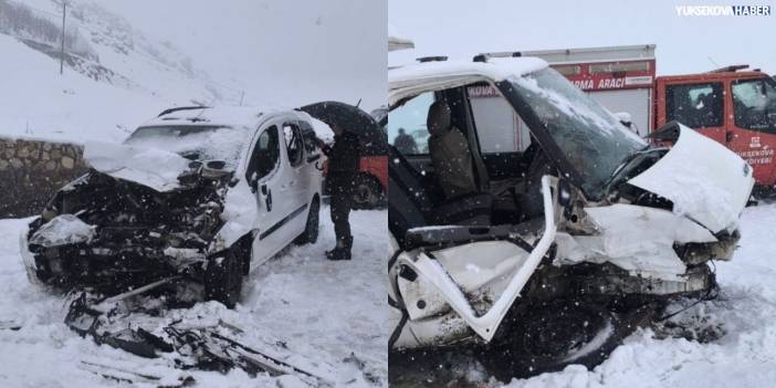 Yüksekova’da hafif ticari araç ile kamyonet çarpıştı: 1 kişi hayatını kaybetti, 8 yaralı