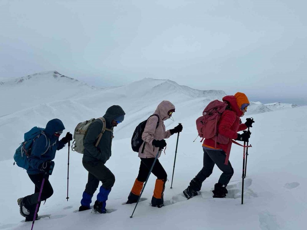 Van'da dağcılar 2 bin 781 rakımlı dağa tırmandı