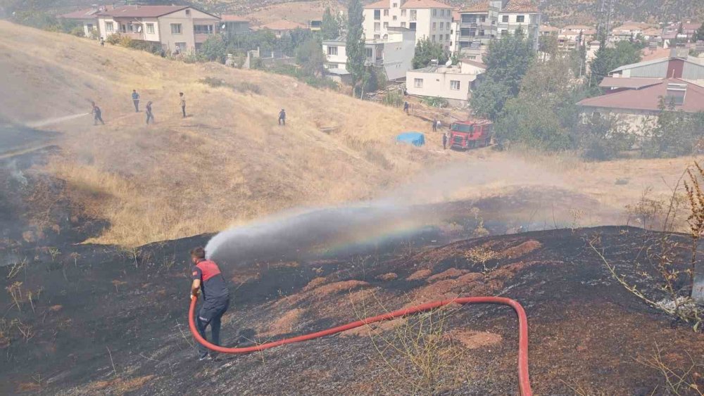 Adıyaman'da otluk yangınında 50 dönümlük alan zarar gördü