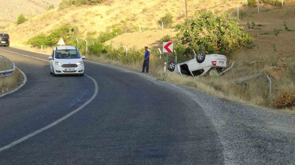 Batman’da virajı alamayan otomobil takla attı: 1 kişi yaralandı