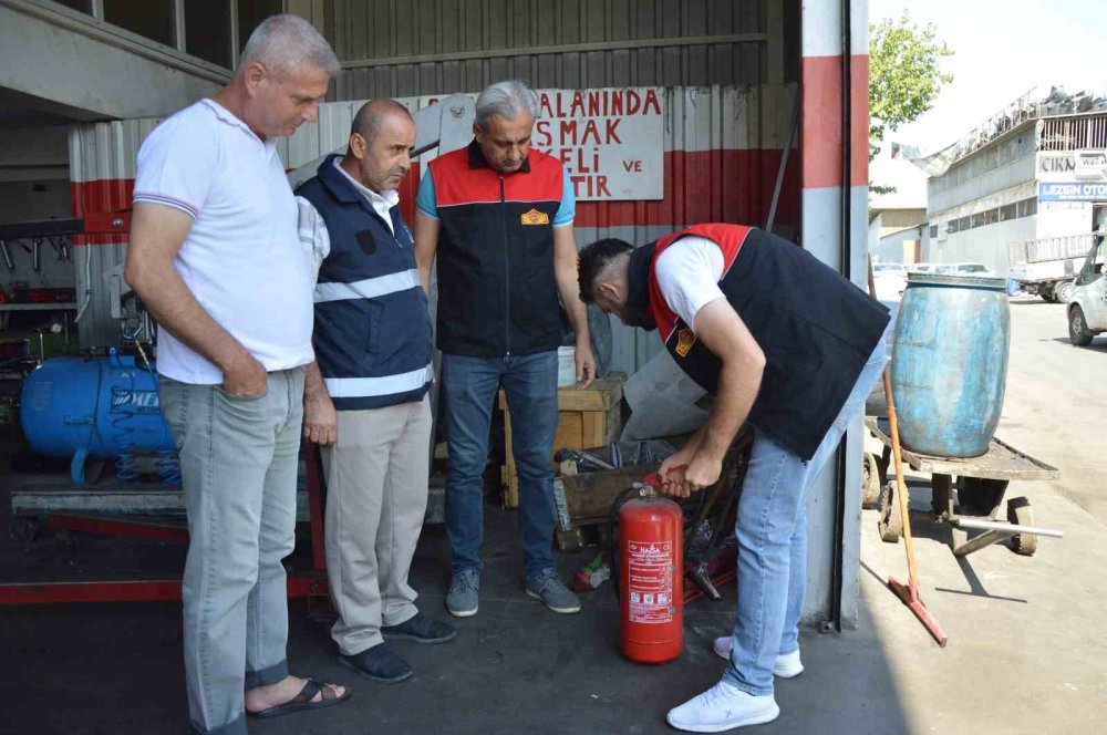 Diyarbakır’da sanayi sitelerinde yangınları önlemek amacıyla denetim yapılıyor