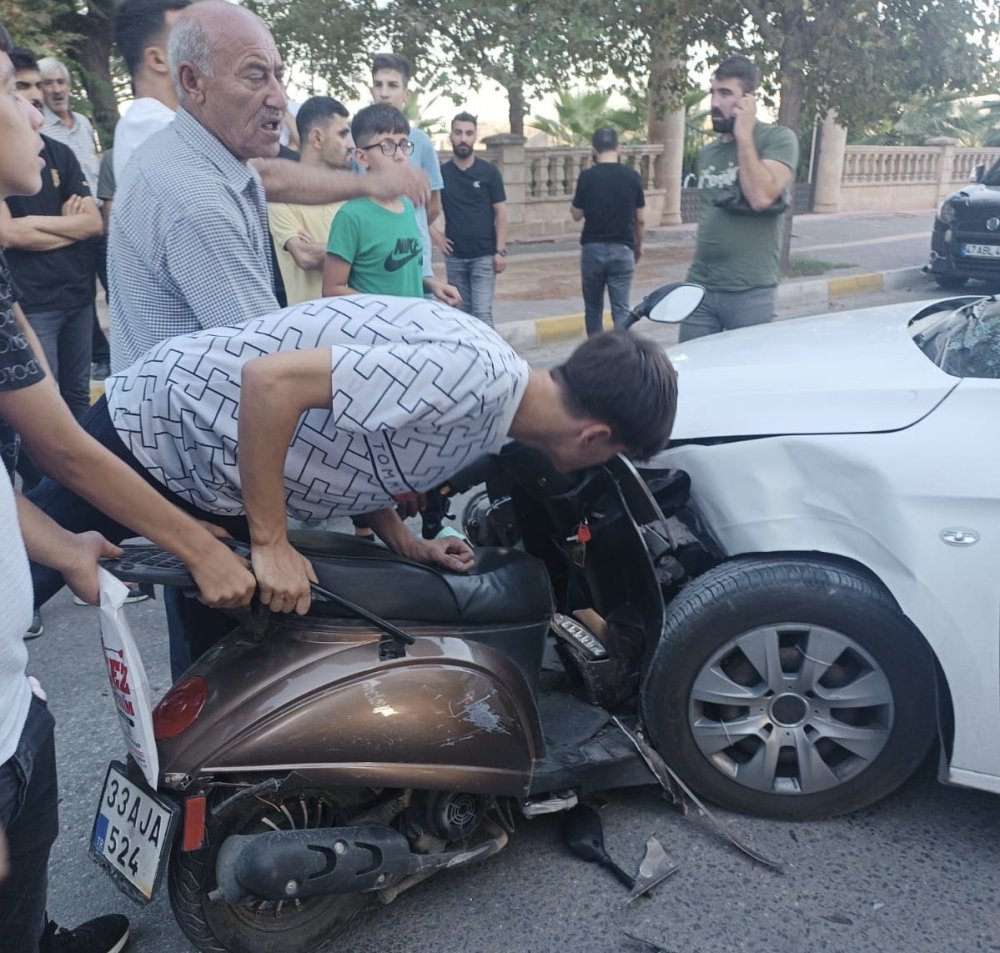 Mardin’de otomobil ile motosiklet çarpıştı: 1 kişi yaralandı