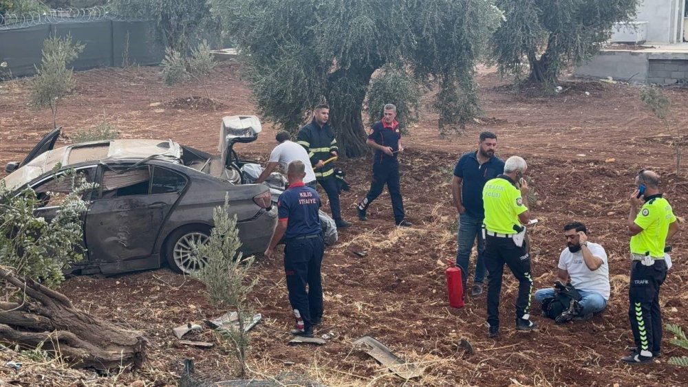 Hurdaya dönen araçtan burnu bile kanamadı