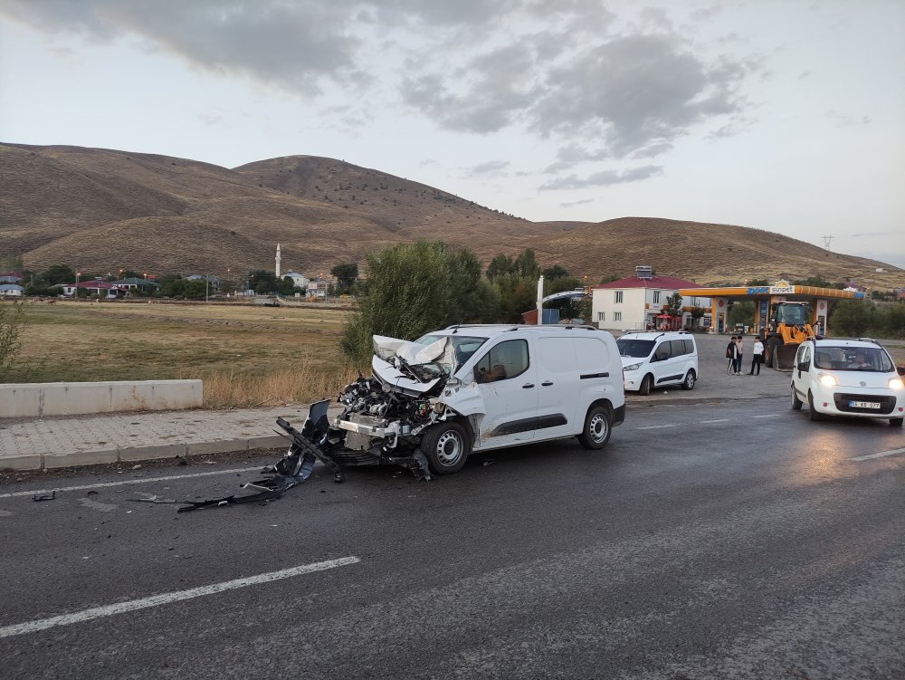 Bingöl'de hafif ticari aracın çarptığı inek öldü, 1 kişi yaralandı