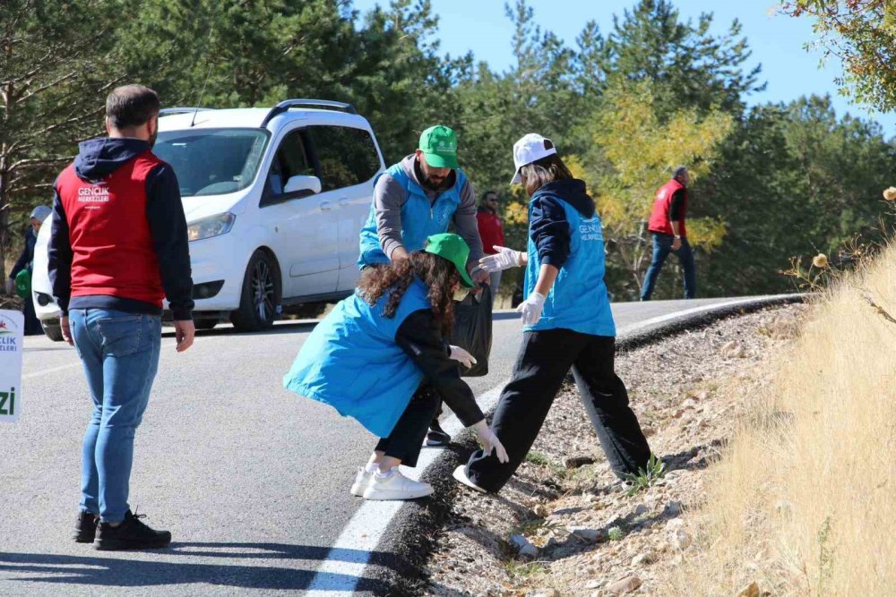 Van’da gençler ormanda temizlik yaptı