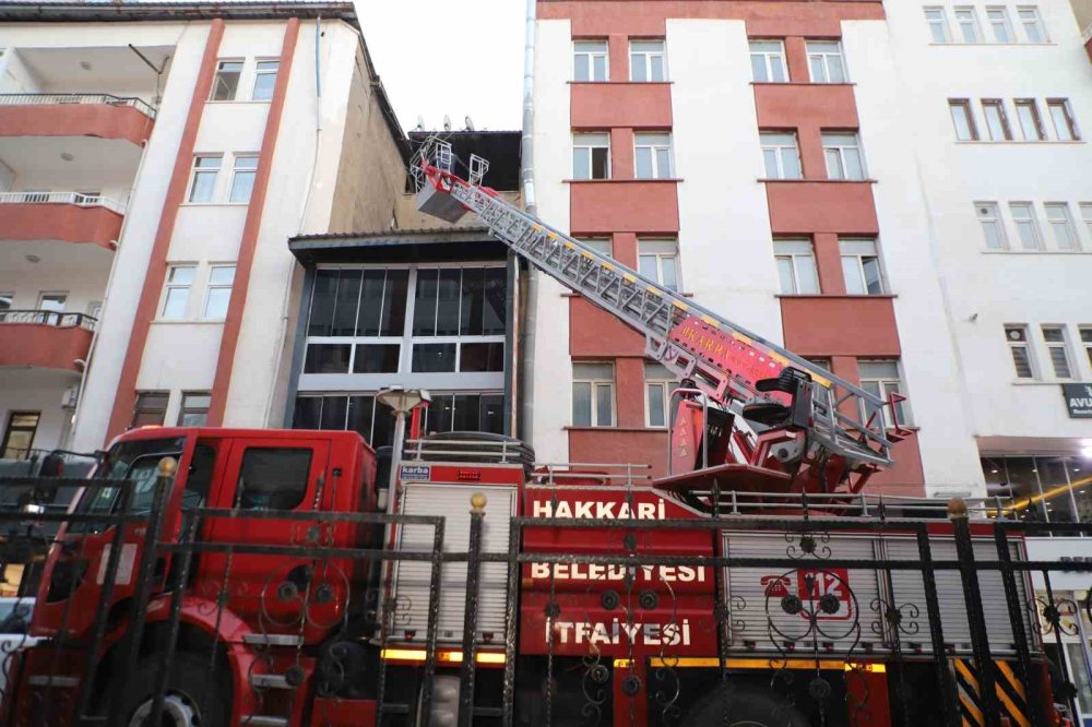 Hakkari’de 4 katlı binada mahsur kalan yavru kedi ekiplerce kurtarıldı