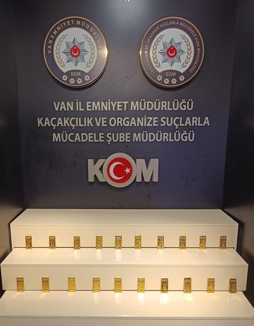 Van’da 20 kilo külçe altın ele geçirildi