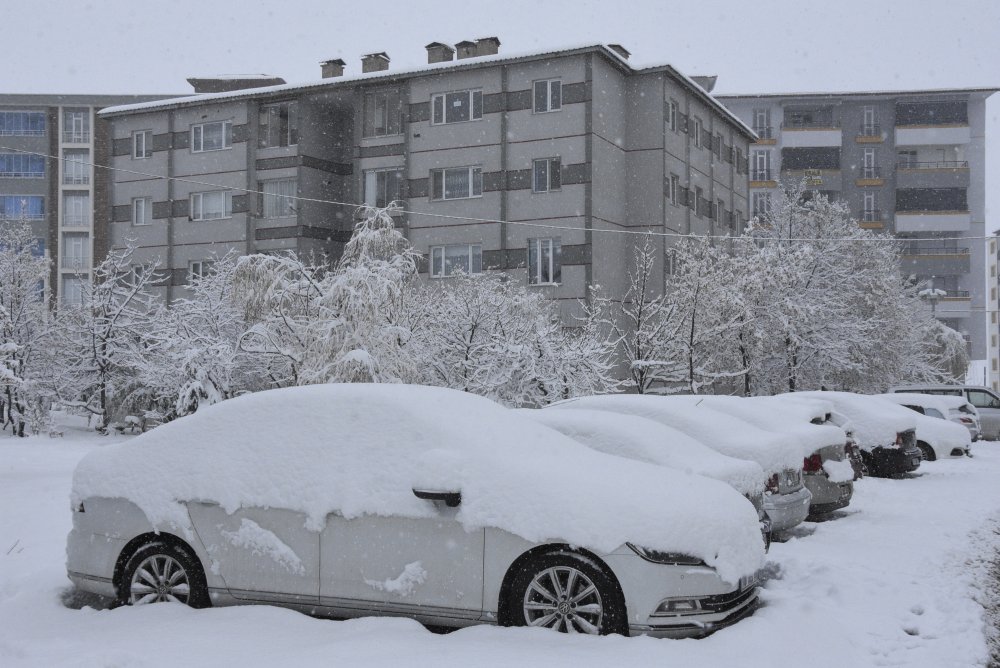 Bitlis'te kar yağışı yolları kapattı