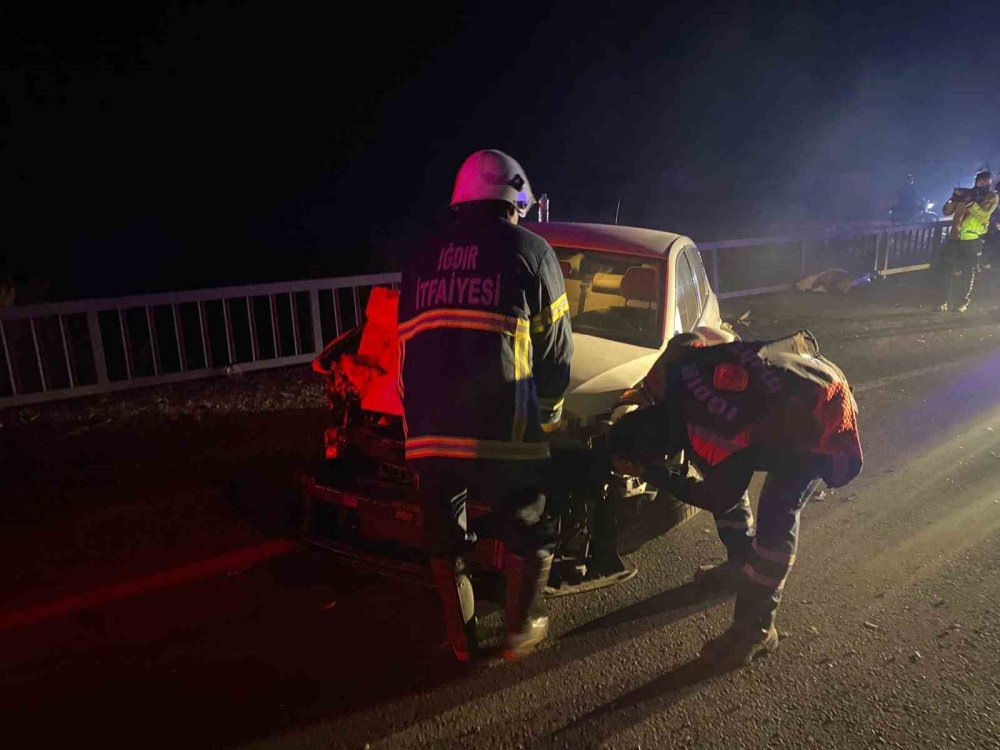 Iğdır’da zincirleme trafik kazası: 2 kişi yaralandı