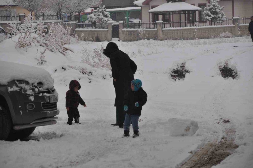 Muş’ta kar yağışı etkili oldu