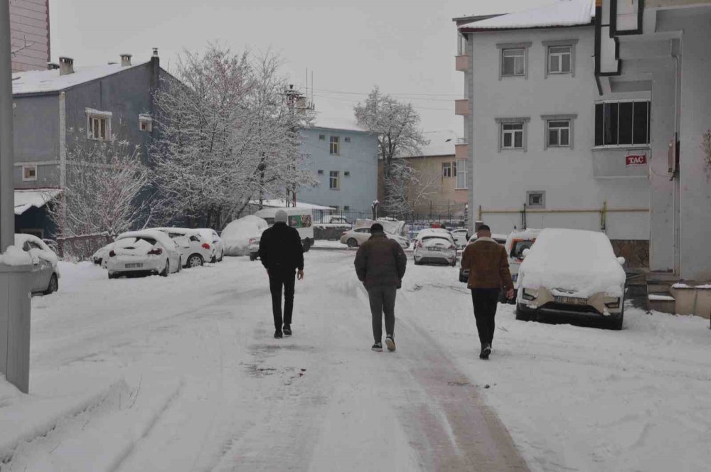 Muş’ta kar yağışı etkili oldu