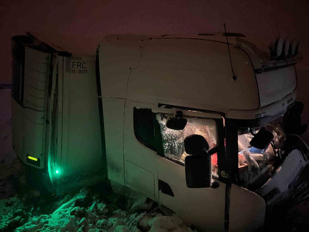 Bingöl’de balık yüklü tır yoldan çıktı: 1 kişi yaralandı