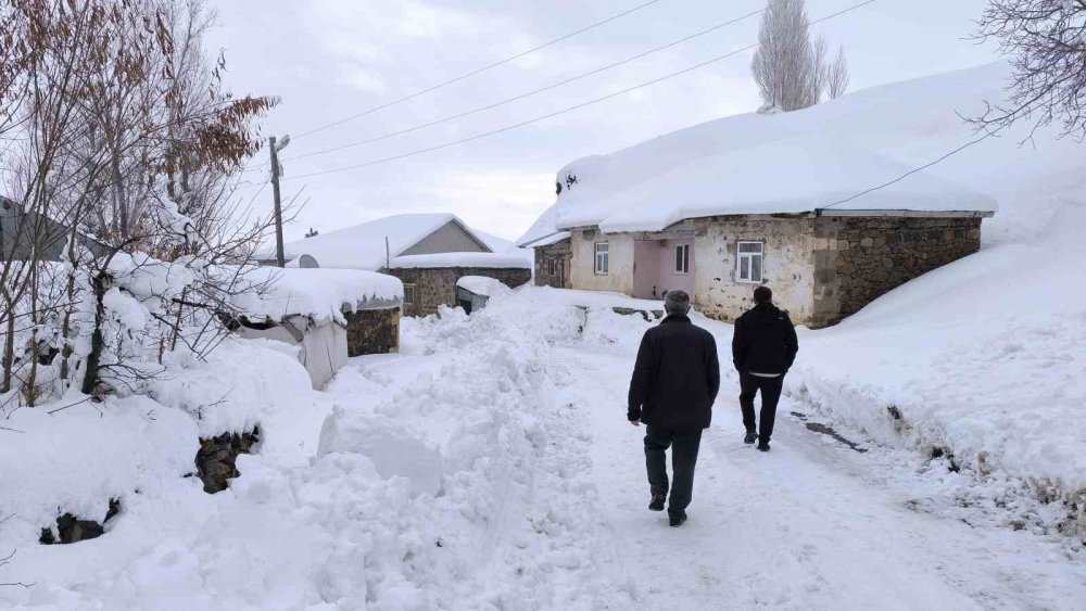 Muş’ta yüksek kesimdeki köyler karla örtündü