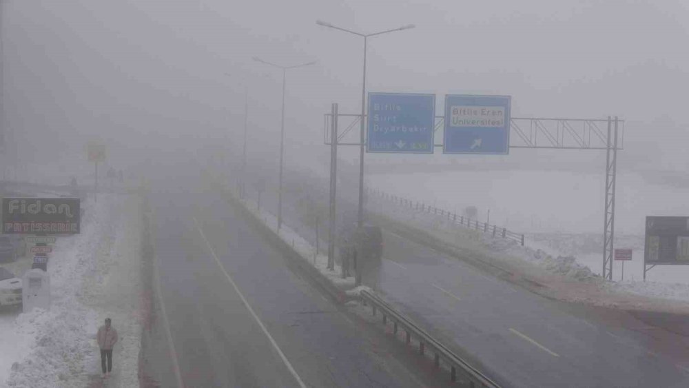 Bitlis’te sis ve dondurucu soğuklar