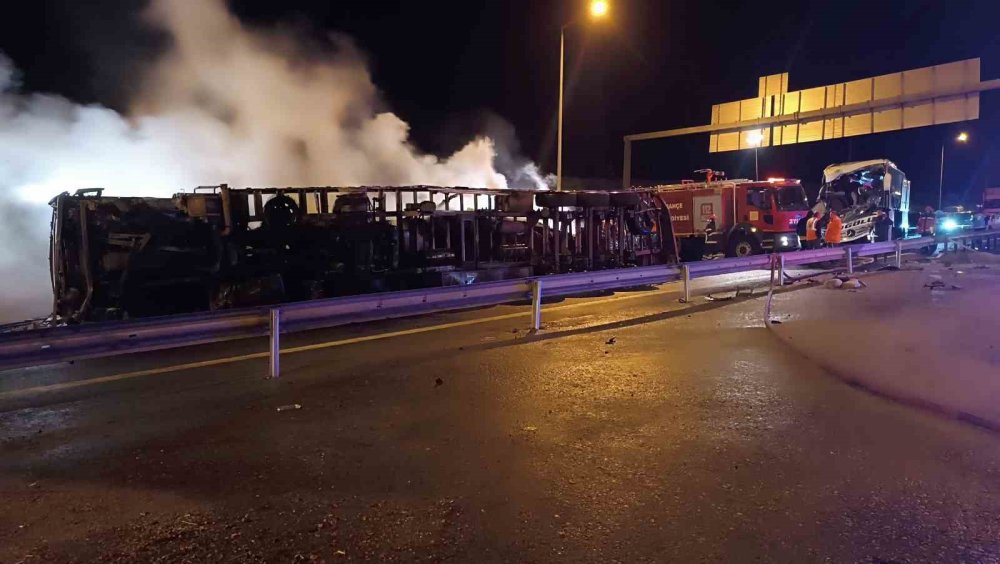 TAG Otoyolu’nda feci zincirleme kaza: 1 ölü, 19 yaralı