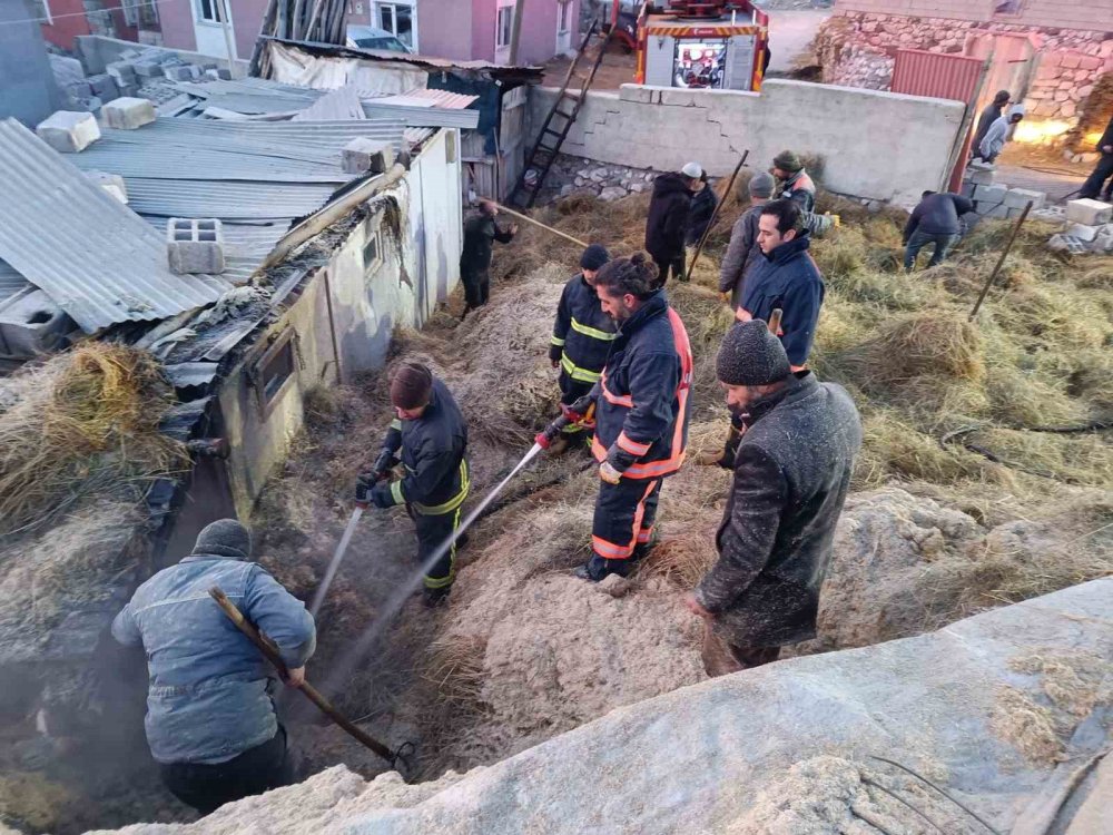 Van'da ot yangını evlere sıçramadan söndürüldü