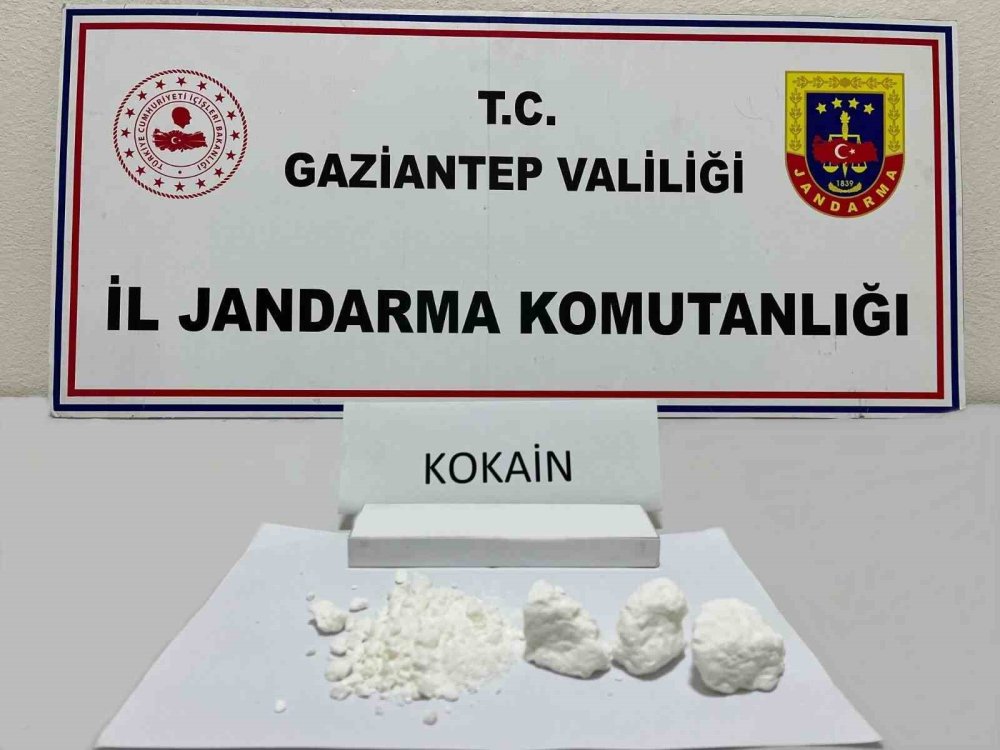 Antep’te 500 bin TL değerinde kokain ele geçirildi: 1 şahıs tutuklandı