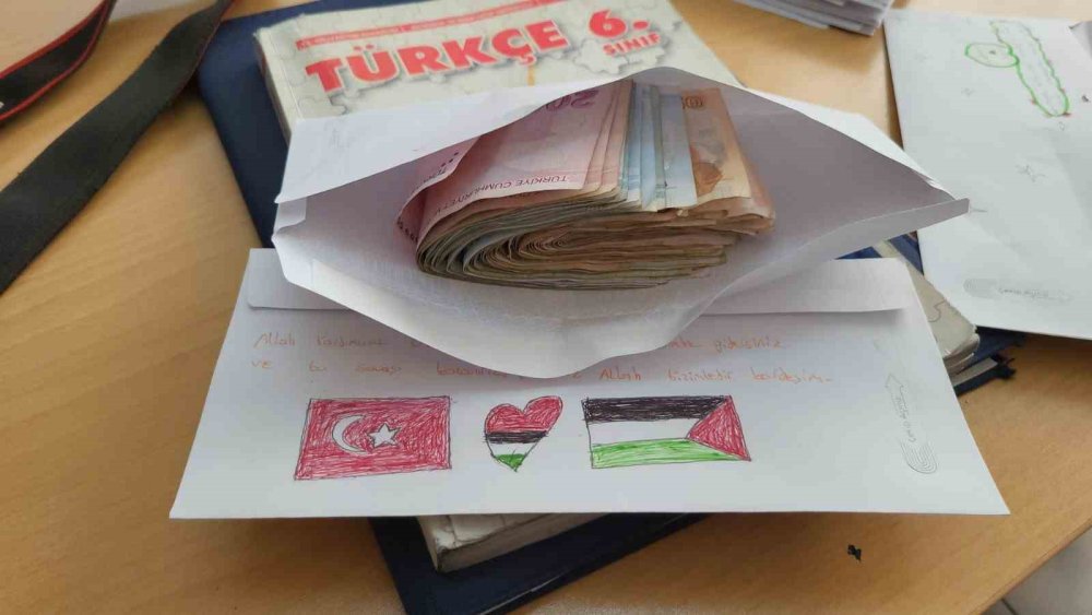 Adıyamanlı çocuklardan Filistin’e 8 milyonluk destek
