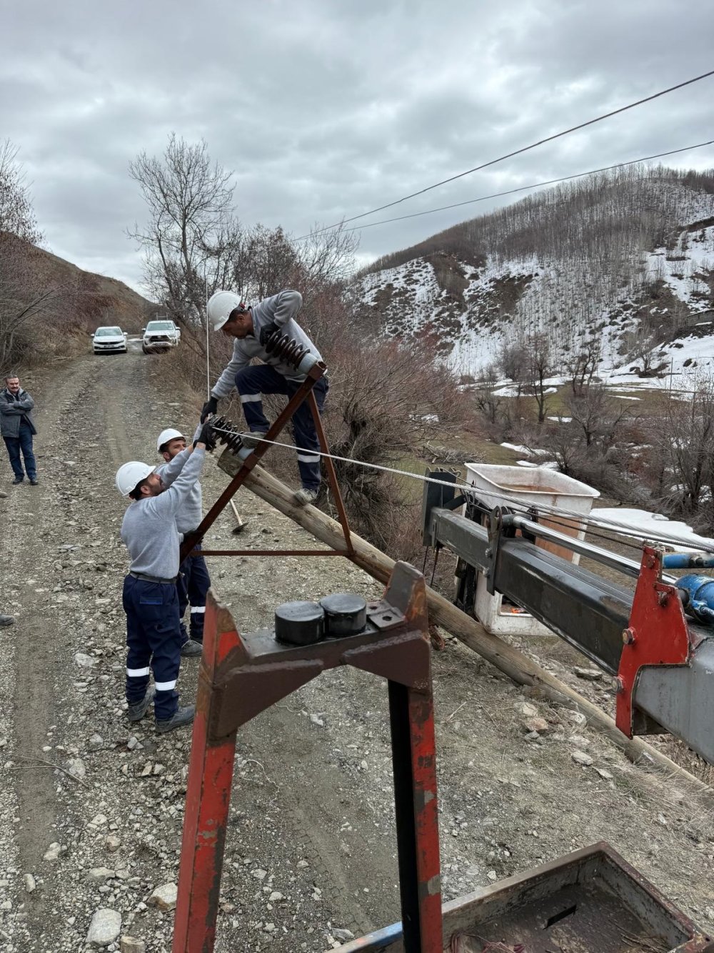 Van, Hakkari ve Muş'ta fırtına elektrik direklerini devirdi