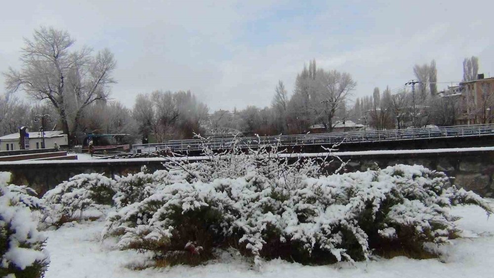 Kars'ta kar yağışı etkili oldu