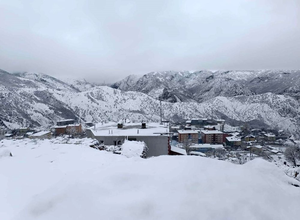 Beytüşşebap nisanda lapa lapa kar yağdı, ahırlar zarar gördü