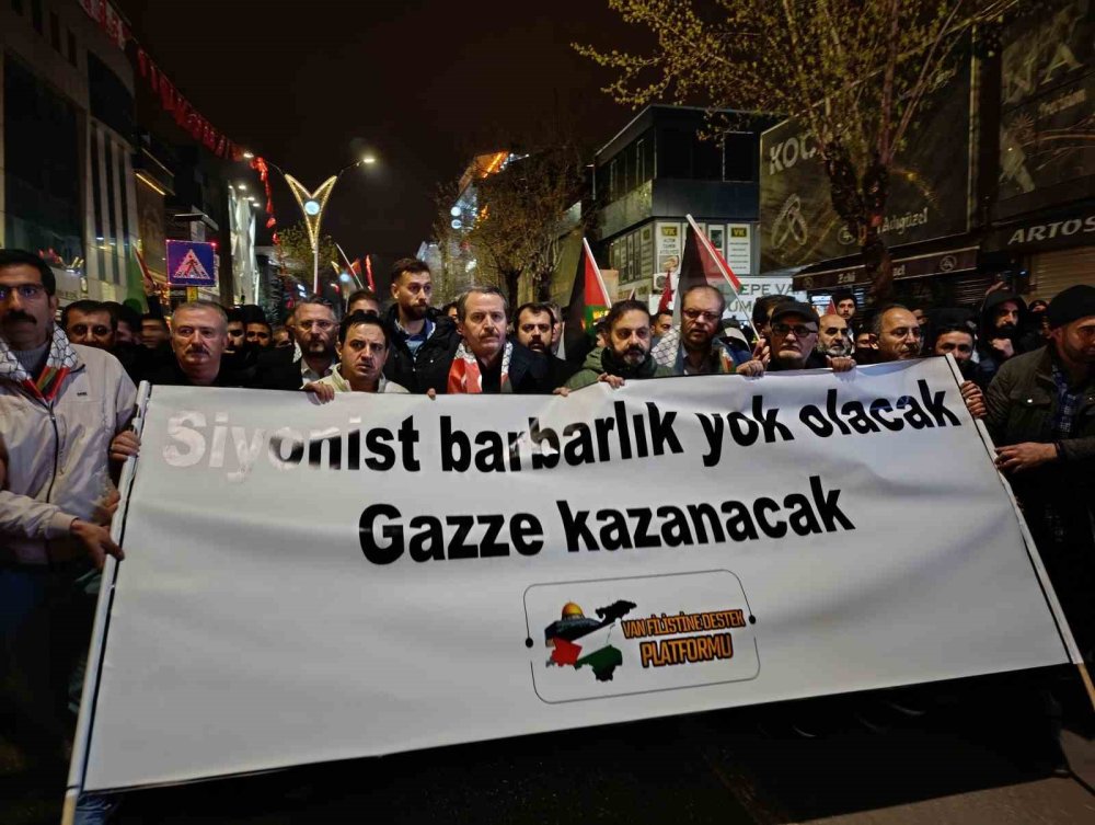 Van’da İsrail protesto edildi