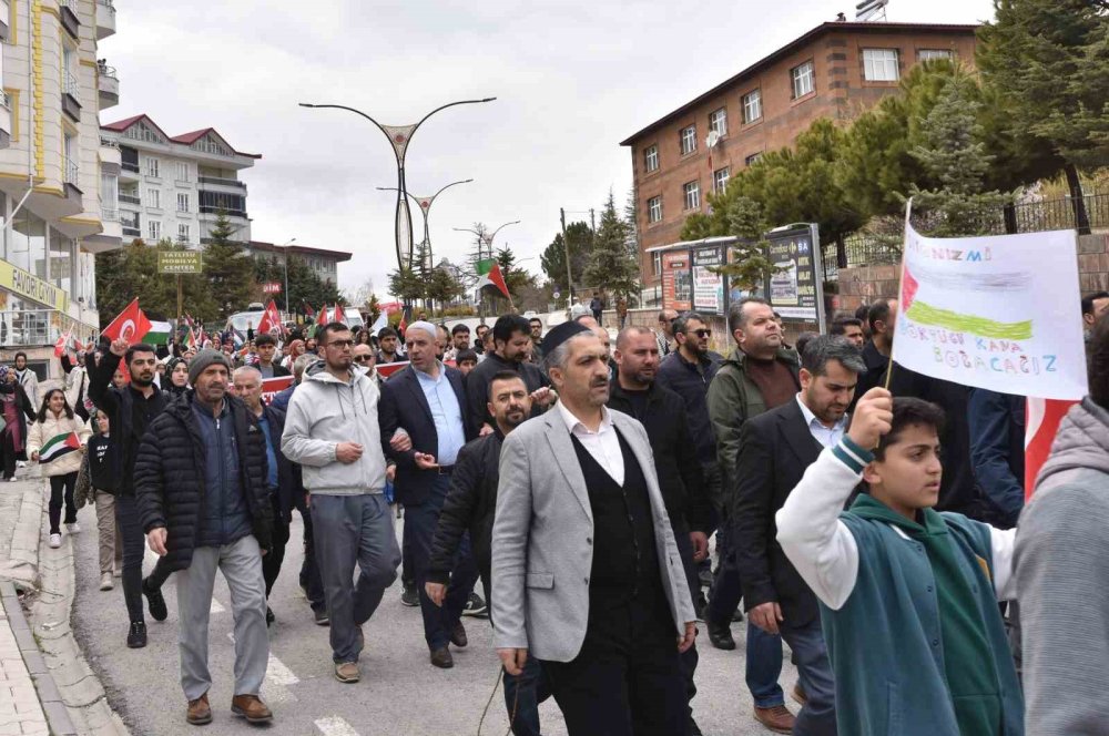 Bitlis'te Gazze’ye destek yürüyüşü düzenlendi