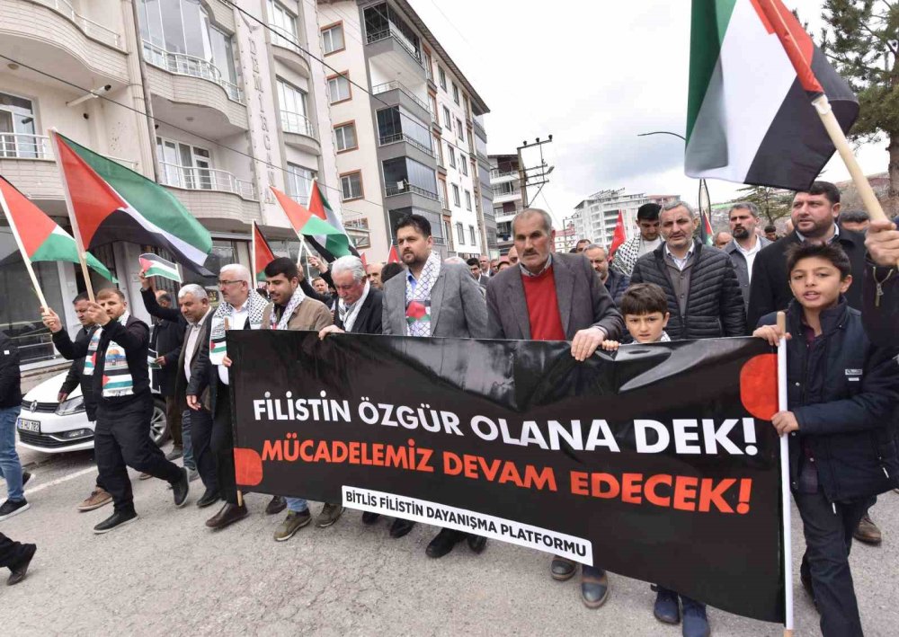 Bitlis'te Gazze’ye destek yürüyüşü düzenlendi
