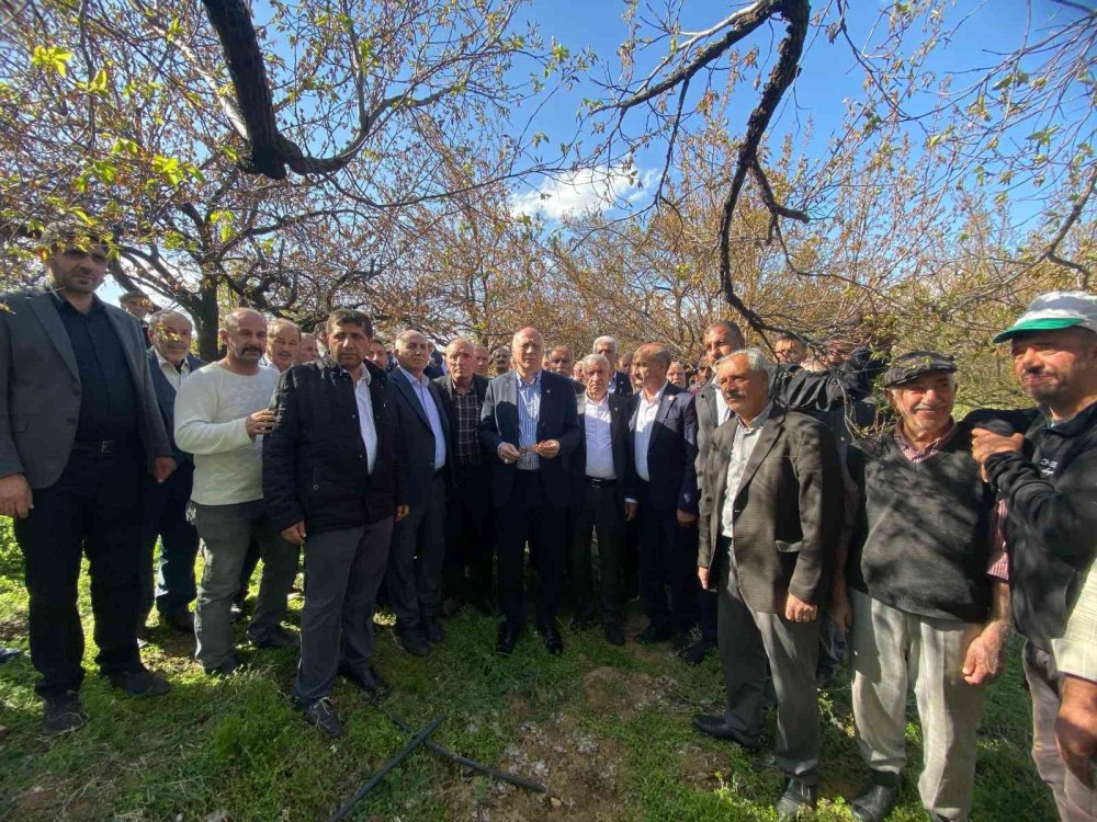 TZOB Genel Başkanı Bayraktar, Elazığ’da zirai dondan etkilenen üreticilerle buluştu