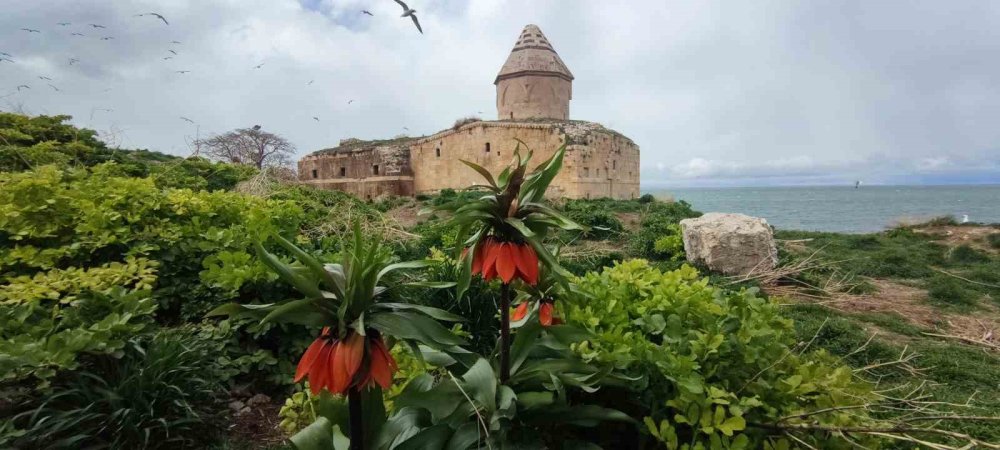 Van Gölü’nün doğal güzelliği Çarpanak Adası