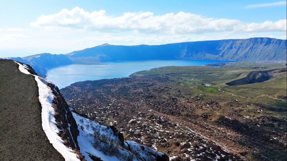 Nemrut Kalderası havadan görüntülendi