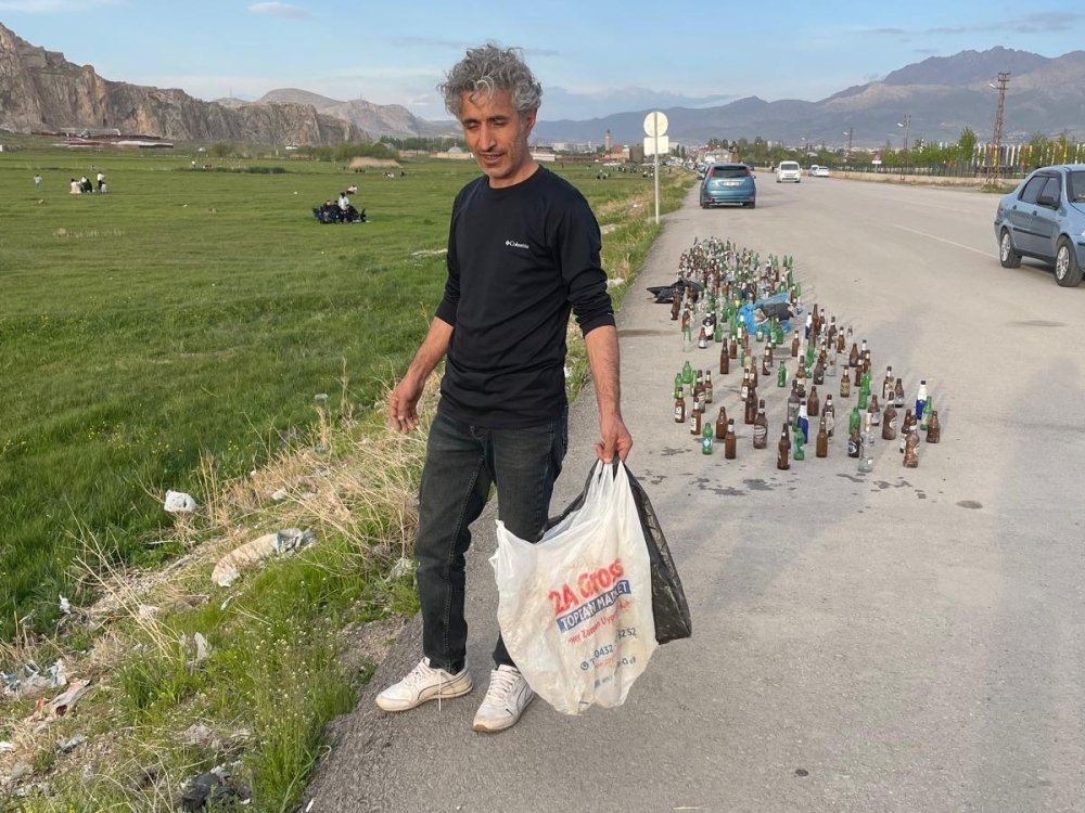 Van'da alkol şişeleri tarihi gölgede bıraktı: Şişelerin rastgele atılmasına tepki