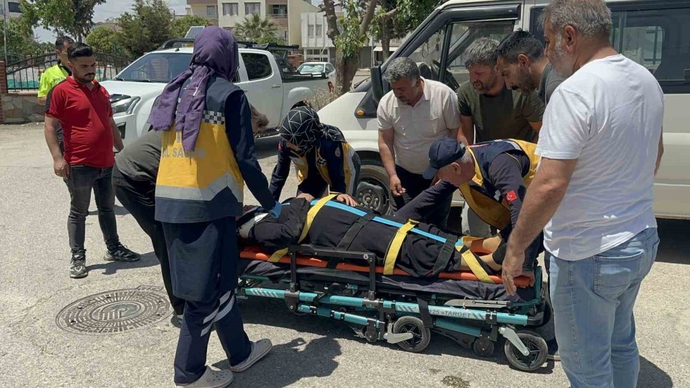 Bisiklet ile motosiklet çarpıştı: 1 kişi yaralandı