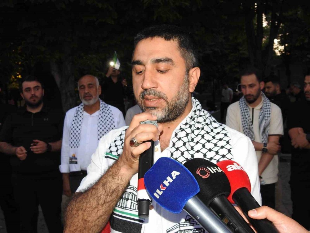 Antep’te motosiklet sürücüleri İsrail’i protesto etti