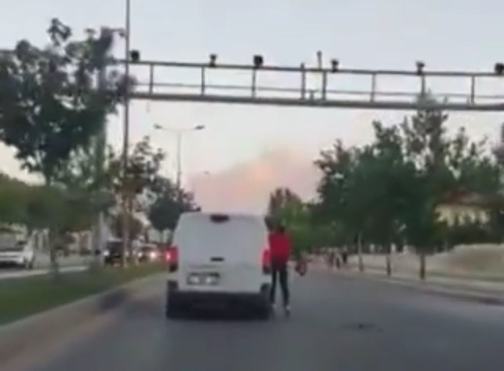 Tehlikeli yolculuk kamerada