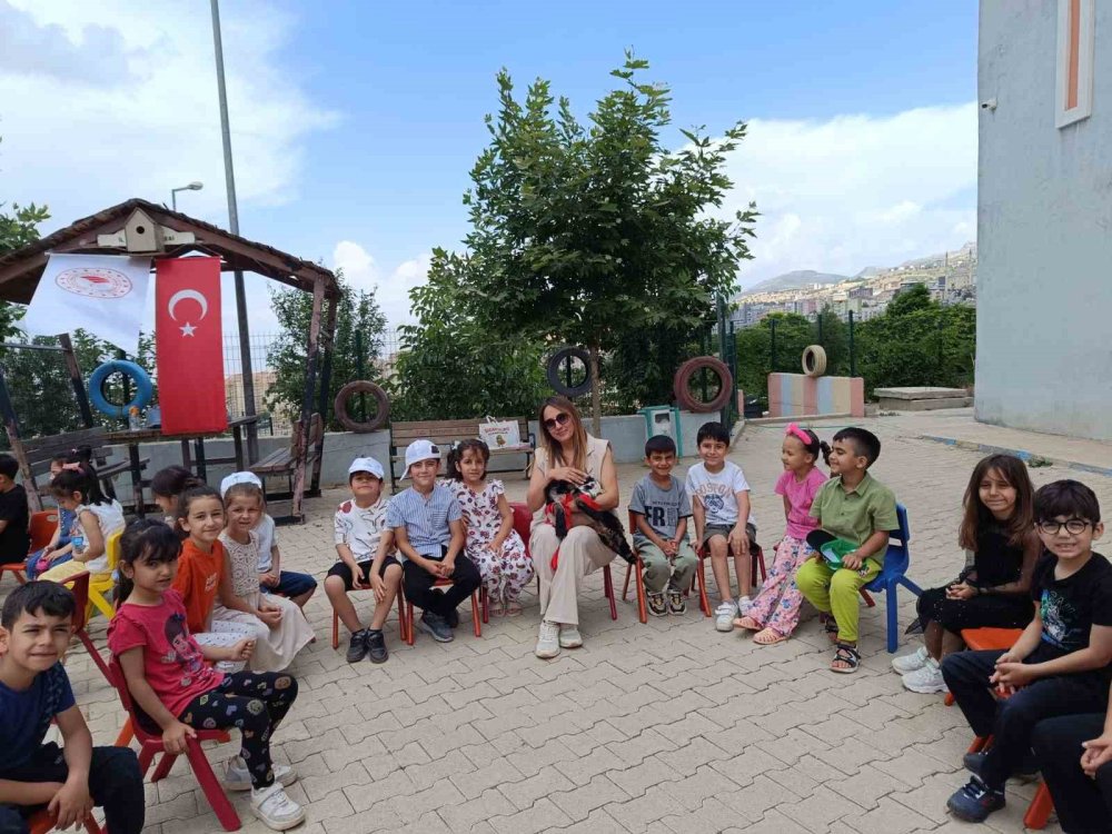 Öğrencilere keçi sağımı uygulamalı olarak gösterildi