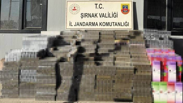Şırnak’ta Jandarma’dan 22 milyon 861 bin liralık kaçakçılık operasyonu: 2 tutuklama