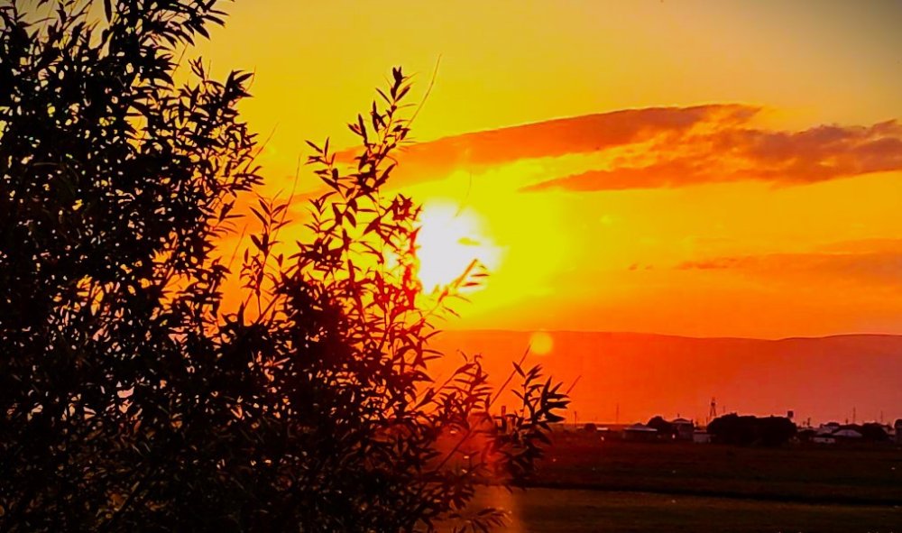 Ardahan ovasında gün doğumu mest etti