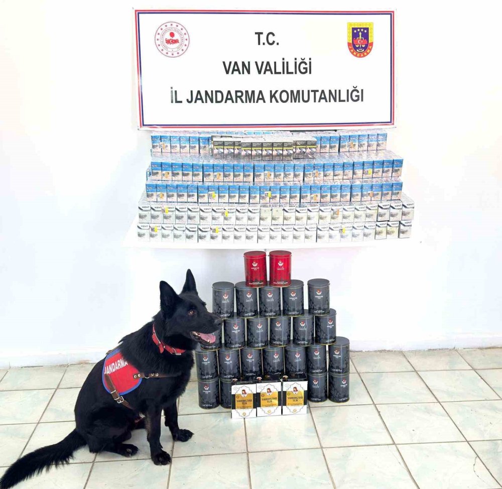 Erciş'te kaçak sigara ve çay ele geçirildi