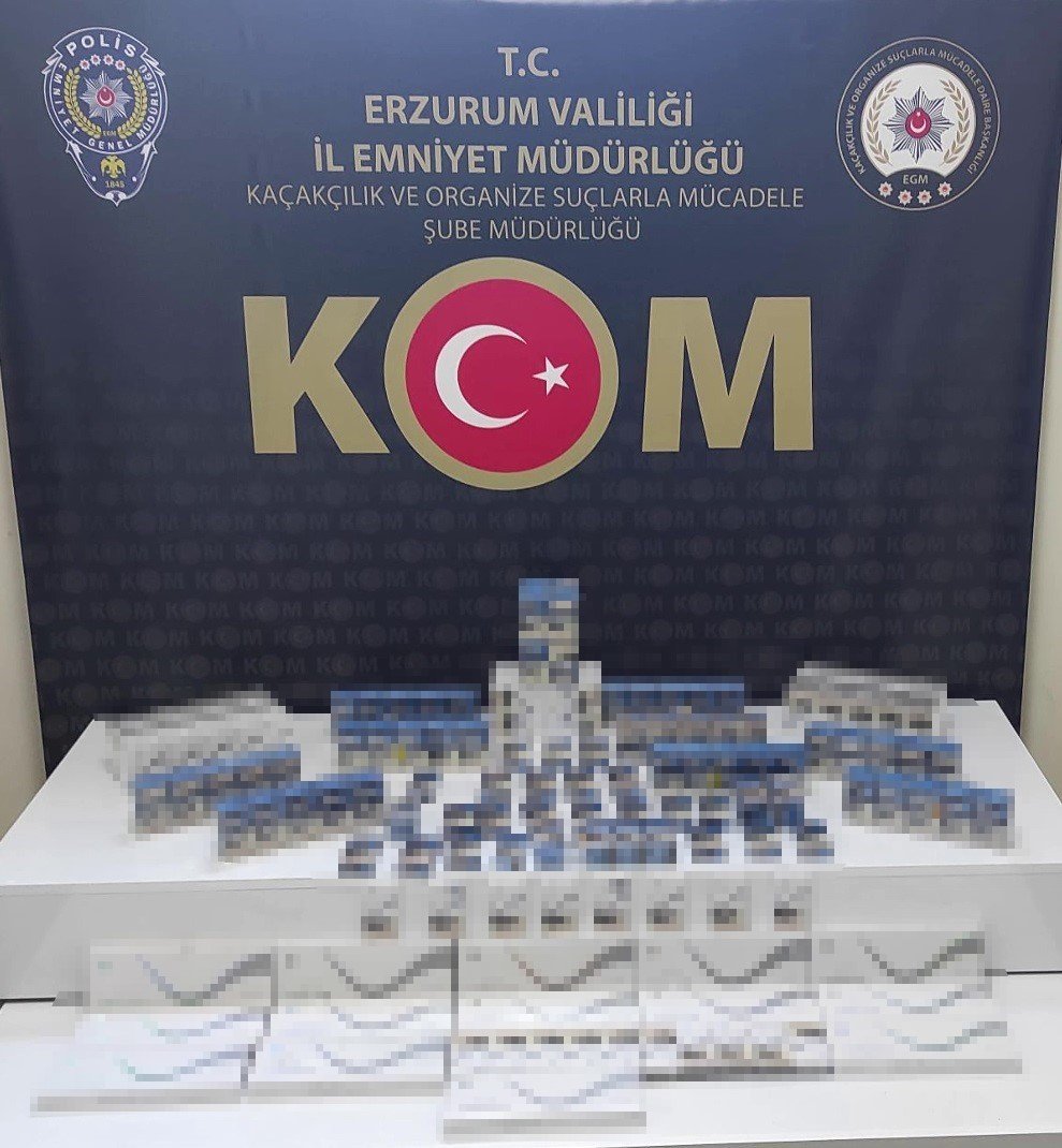 Erzurum’da kaçak sigara operasyonu: 1273 paket kaçak sigara ele geçirildi