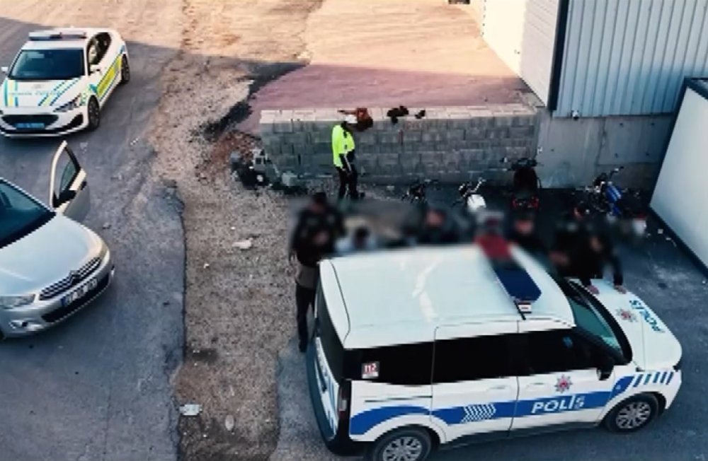 Antep’te trafik kurallarını ihlal eden ve yarışan 38 motosiklete ceza